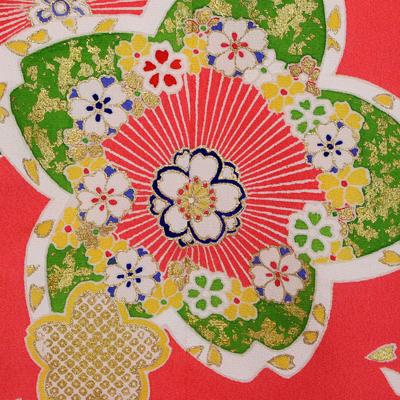 手描き京友禅のミニチュア着物桜模様(絹100%) 2枚目の画像