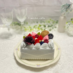 【2色セット】フェルトのケーキ　小物入れ 4枚目の画像
