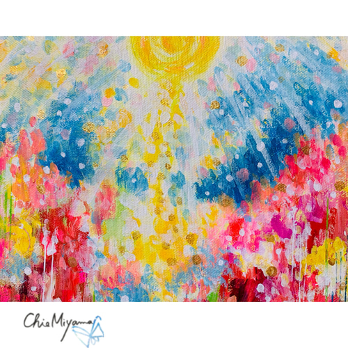 Amazon.co.jp: 絵画 油絵 原画 抽象画 北欧 花 ピンク アート