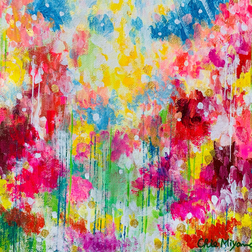 原画 抽象画 光 煌めき キラキラ 花 ピンク おしゃれ モダン 原画 抽象画 光 煌めき キラキラ 花 ピンク おしゃれ モダン