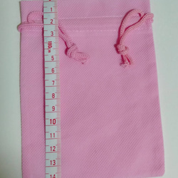 ミニ巾着（ピンク） 2枚目の画像