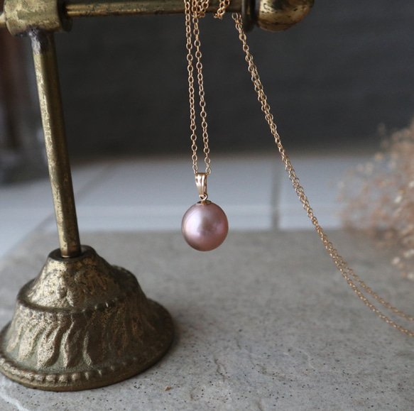 【14kgf】大粒！ペールピンク淡水パールのネックレス＊6月誕生石 真珠 6枚目の画像