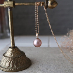 【14kgf】大粒！ペールピンク淡水パールのネックレス＊6月誕生石 真珠 1枚目の画像