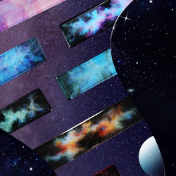ハンドメイド 銀河 パームレスト 手作り リストレスト 宇宙 アームレスト レジンアート キーボード PC アクセサリー 8枚目の画像