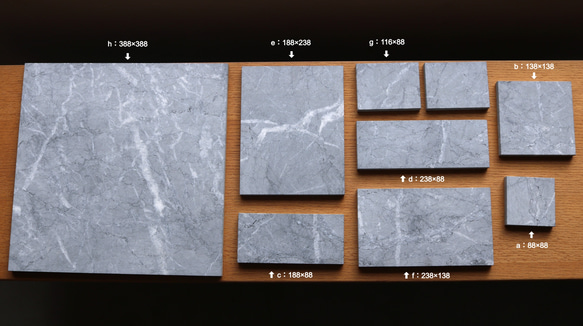 大理石のお皿【cサイズ：188×88mm】　-ブラック／グレイ／ホワイト-　marble plate 大理石プレート 5枚目の画像