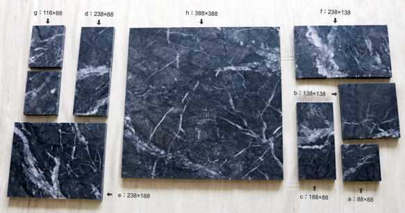 大理石のお皿【cサイズ：188×88mm】　-ブラック／グレイ／ホワイト-　marble plate 大理石プレート 11枚目の画像