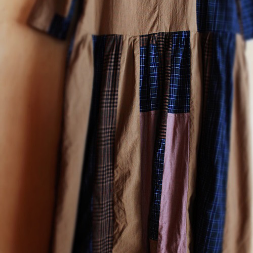 一点もの*渋めが個性的なパッチワークワンピース ワンピース 衣工房  