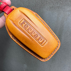 Ferrari Wax leather レザーキースーツ キーケース 革製品 スマートキーケース 名入れ 第7張的照片