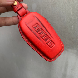 Ferrari Wax leather レザーキースーツ キーケース 革製品 スマートキーケース 名入れ 第5張的照片