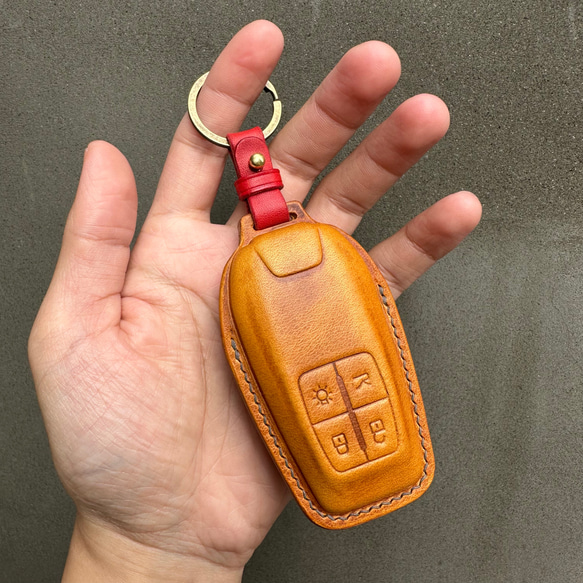 Ferrari Wax leather レザーキースーツ キーケース 革製品 スマートキーケース 名入れ 第1張的照片