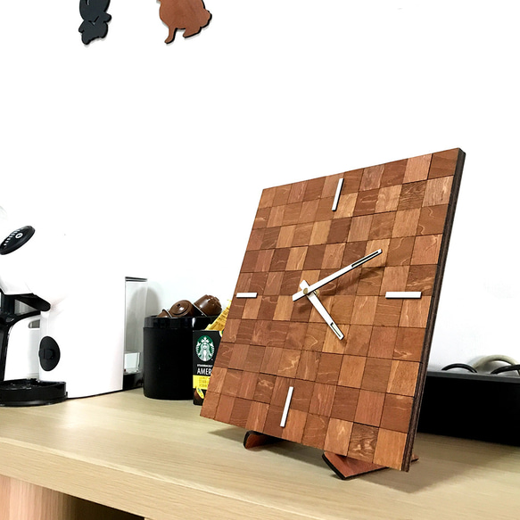 手作り木製創作掛け時計・置き時計【Mutogether - Baimumu】 8枚目の画像