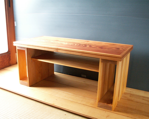 ○屋久杉・他 木目の美しいテレビ台 ローテーブル 机 ローボード