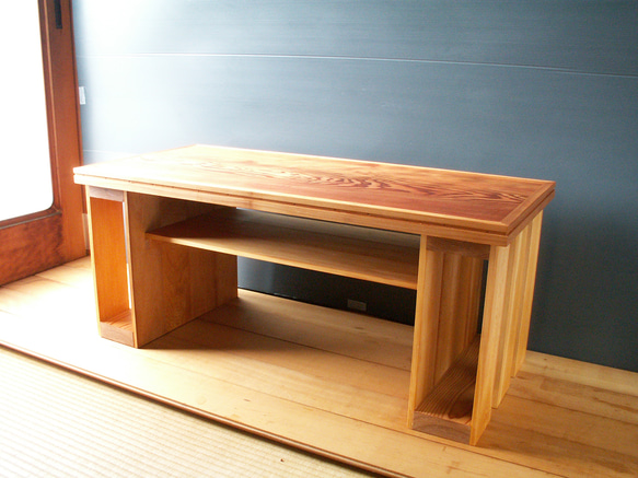 ○屋久杉・他 木目の美しいテレビ台 ローテーブル 机 ローボード