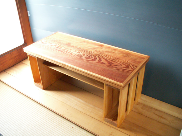 ●屋久杉・他　木目の美しいテレビ台　ローテーブル　机　ローボード　K309 4枚目の画像