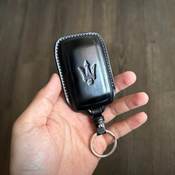 Maserati コードバン レザー キースーツ 革製品 革小物 高級皮革 本革 スマートキーケース 第1張的照片