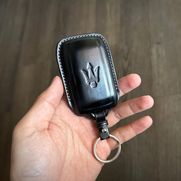 Maserati コードバン レザー キースーツ 革製品 革小物 高級皮革 本革 スマートキーケース 第1張的照片