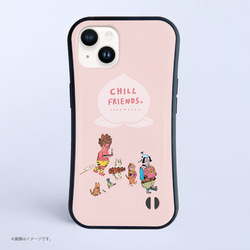 「CHILL FRIENDS 帰りの桃太郎たち。」耐衝撃グリップiPhoneケース 1枚目の画像