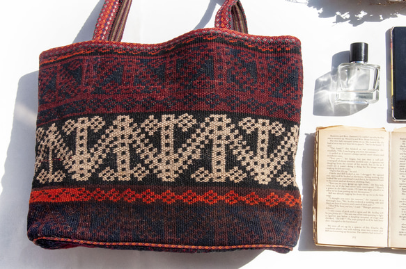 kilim土耳其托特包 皮革拼接設計側背包 羊毛地毯手提包-伊朗地毯 民族風沙漠 聖誕節交換禮物 好友生日禮物 母親節 第5張的照片