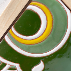 【受注生産品】スペインタイルの鯉のぼり（緑色）〈木製スタンド付〉※送料無料 9枚目の画像