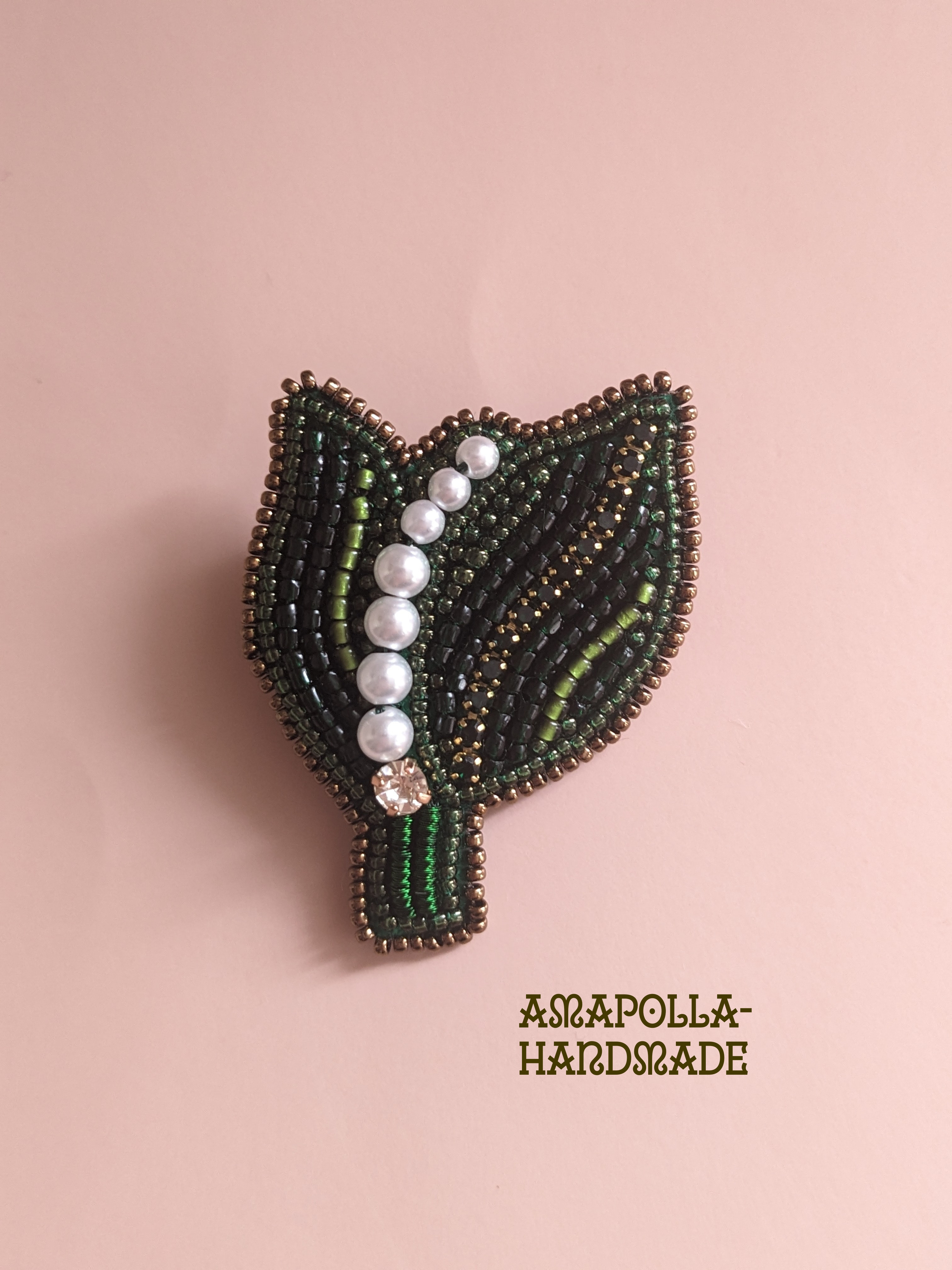 ★美品★APROSIO & CO. ビーズ スズラン ブローチ fit=scale-down,w=1200