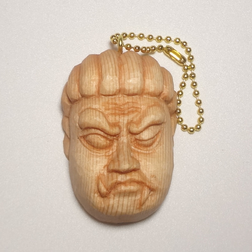 室町〜江戸時代　不動明王像　仏頭　木彫 室町〜江戸時代 不動明王像 仏頭 木彫