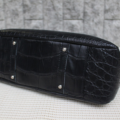 クロコダイル 2wayバッグ JRA認定 日本製 新品 (黒) 2wayバッグ Purple