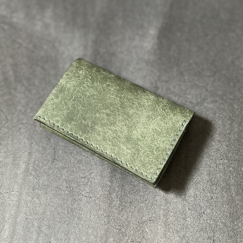 小さくてシンプルな三つ折り財布 【グリーン】 ミニ財布