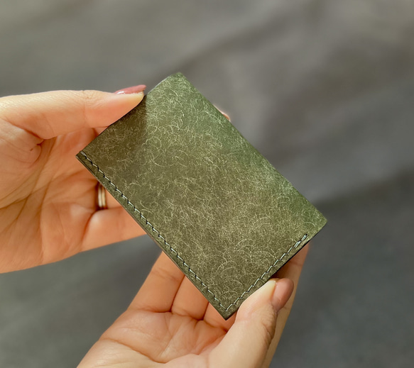 小さくてシンプルな三つ折り財布 【グリーン】 ミニ財布
