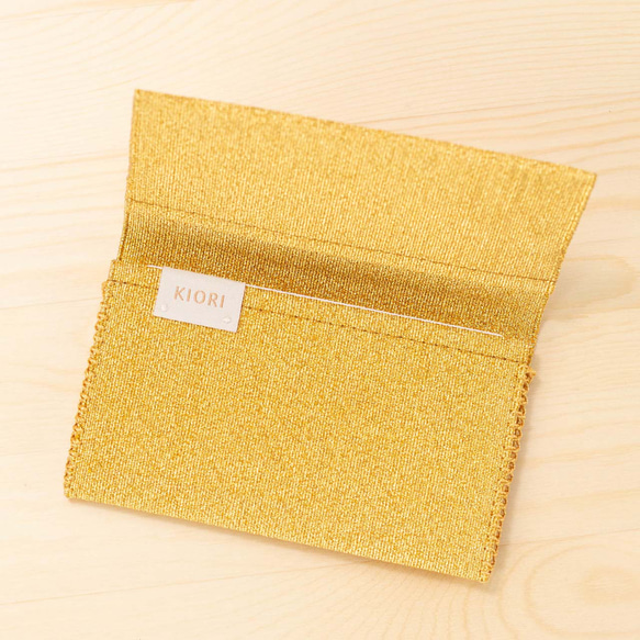 金箔の本金糸 名刺入れ 日本製 京都 伝統工芸 西陣織 綴 経糸絹/緯糸本金 西陣織