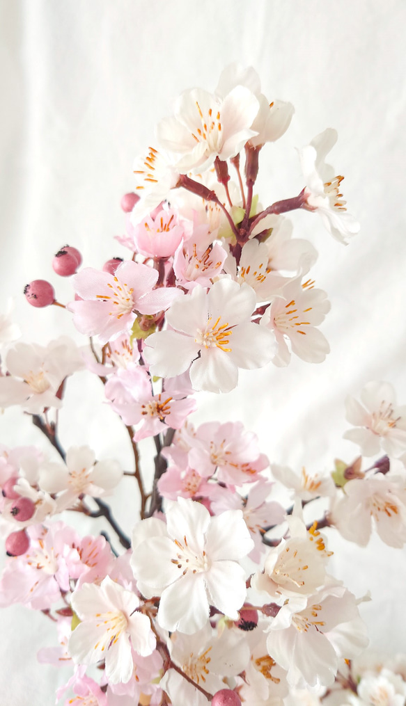 お家でお花見 桜のシンプルブーケ 北欧風花器付きセット 　★ラッピング無料★ 3枚目の画像