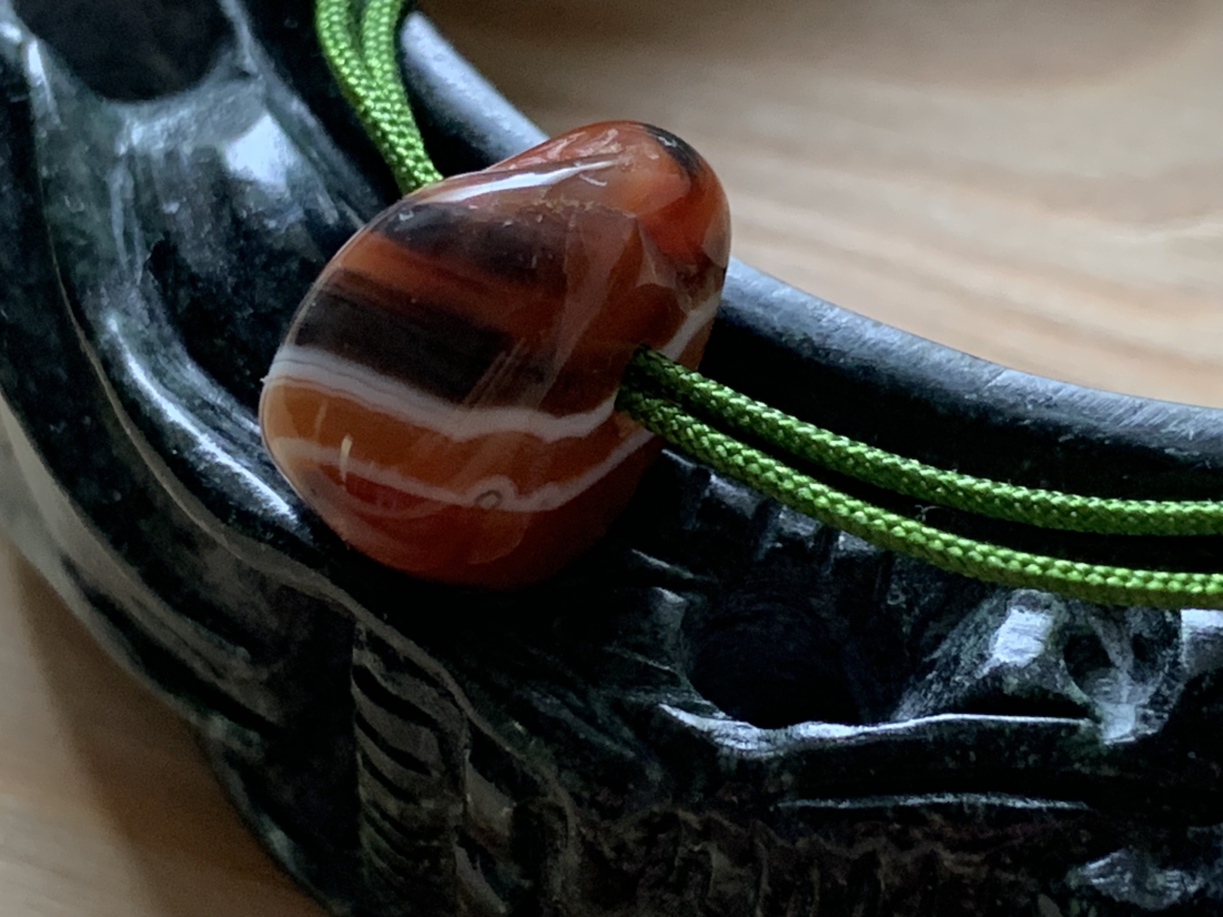 アンティーク瑪瑙の お紐仕立てセミオーダーネックレス