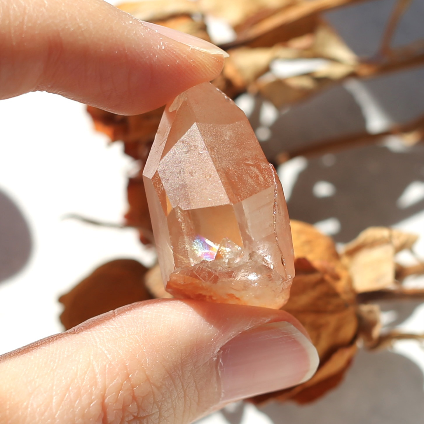 虹入り!ピンクレムリアンシード クリスタル 水晶 鉱物 原石 虹入り!ピンクレムリアンシード クリスタル 水晶 鉱物 原石