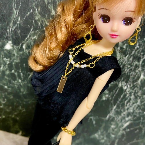 ドール用2連ネックレス その他人形 kiki202402【土日雨天発送
