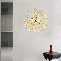 掛け時計 フラワー クリスタル調 静音 アナログ おしゃれ かわいい インテリア 壁掛け 時計 cht-1729 4枚目の画像