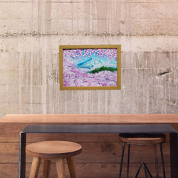 油絵 油彩 油彩画 絵 絵画 【富士山と桜】 14枚目の画像
