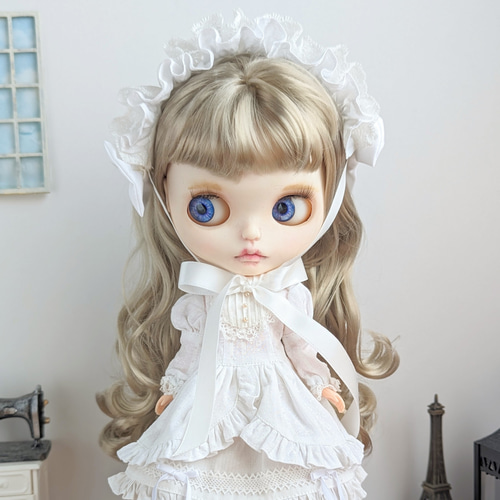 ネオブライスアウトフィットクラシカルストライプワンピ、ヘッドドレス