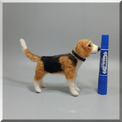 羊毛フェルト　犬　ビーグル　いぬ　イヌ　犬フィギュア 7枚目の画像