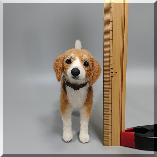 羊毛フェルト 犬 ビーグル いぬ イヌ 犬フィギュア 羊毛フェルト