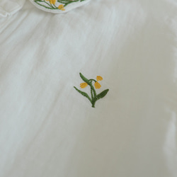 シャツブラウス レディース 丸襟 花柄 シャツ ブラウス 長袖 トップス 春 ガーゼ カジュアル トップス 柔らかい 10枚目の画像