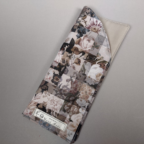 メガネケースリバティアーカイブギンガムグレージュハンドメイド 