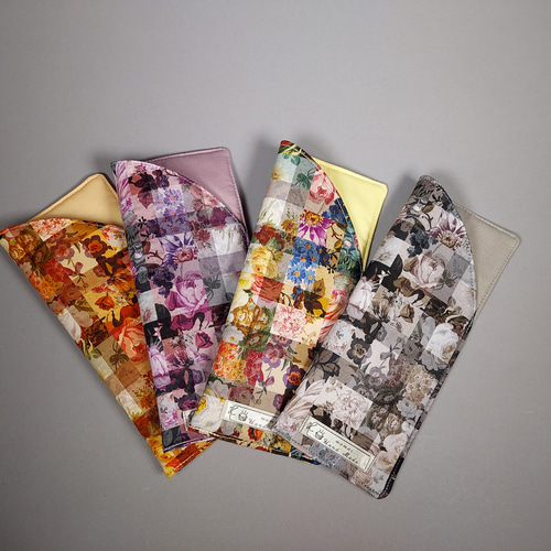 メガネケースリバティアーカイブギンガムグレージュハンドメイド 