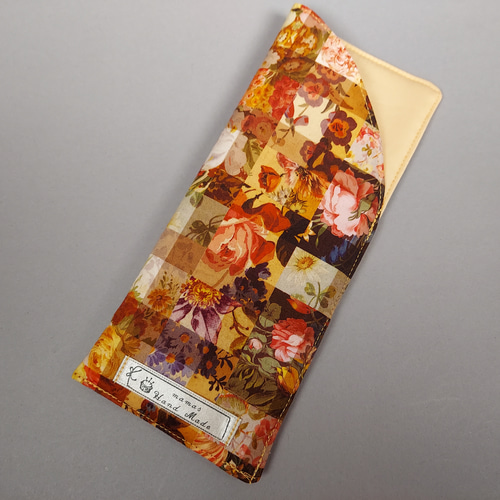 メガネケースリバティアーカイブギンガムグレージュハンドメイド 