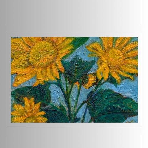 絵画・油絵】向日葵（ひまわり）｜アート 花 絵画 Art Fractal