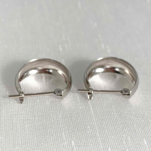 プラチナ【3×10mm 月甲フープピアス】pt900刻印入 日本製 新品！ 地金＊プラチナ【3×10mm 月甲フープピアス】pt900刻印入 日本製