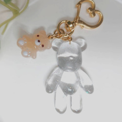 くまさんスノードーム♡キーホルダー クマノミ🐠༘*⑅ ころっとした星に ころっとしたクマノミ