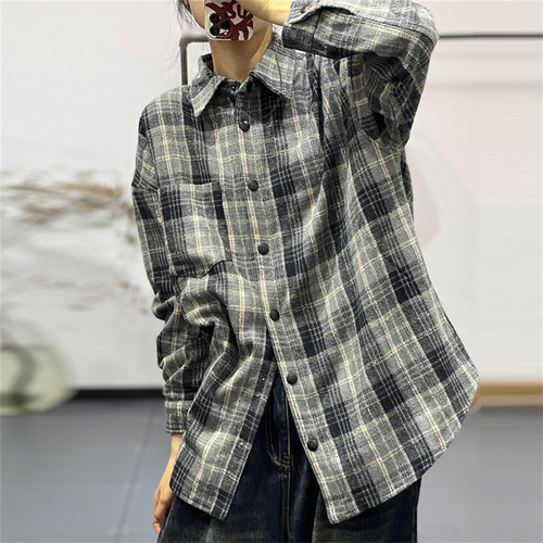 レディース トップス レディース ルーズ長袖シャツ レディース  