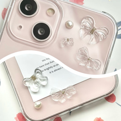 ୨୧iPhone15シリーズ対応୨୧ clear ribbon iPhone case【k】 6枚目の画像