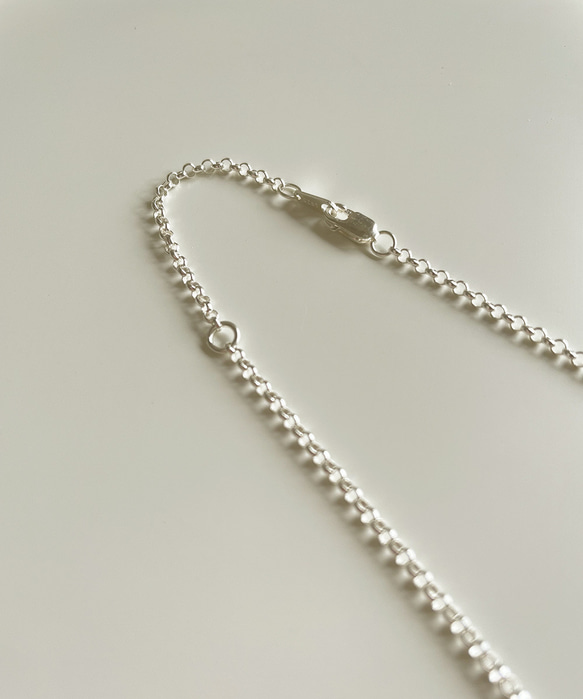 crescent necklace _ s925 三日月 マット silver925 シルバー925ネックレス 4枚目の画像