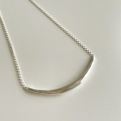 crescent necklace _ s925 三日月 マット silver925 シルバー925ネックレス 3枚目の画像