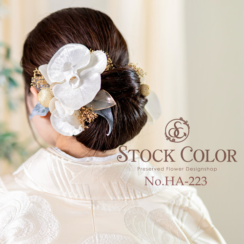 胡蝶蘭 かすみ草 ヘッドドレス ヘアアクセサリー 髪飾り 胡蝶蘭 かすみ草 ヘッドドレス ヘアアクセサリー 髪飾り